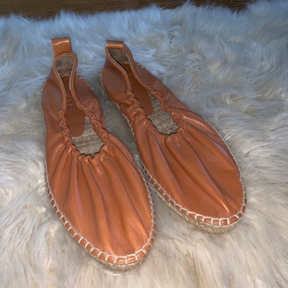Vince Rae Brown Leather espadrille flats size 9
